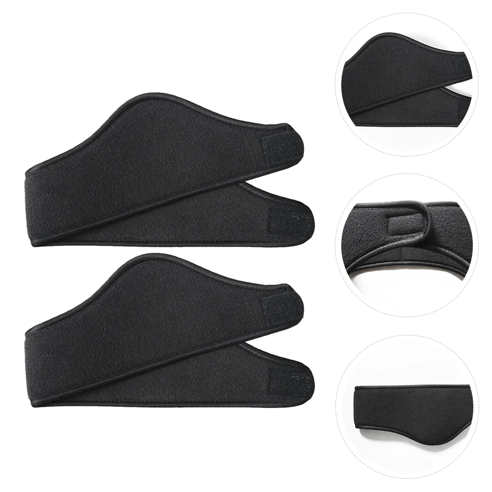 

2 Pcs Keep Warm Ear Warmer Headband Men Women Cycling Warmers Polyester Stretchy Cover