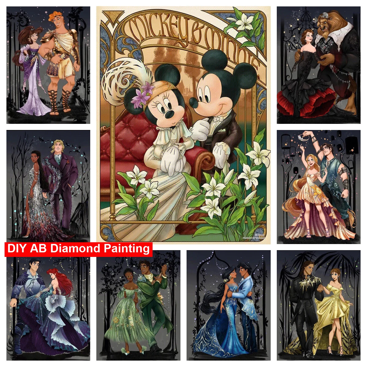 Diamond Painting Ab Rhinestones Stitch  Diamond Painting Disney Stitch  Square - Diamond Painting Cross Stitch - Aliexpress