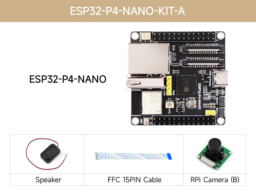 Waveshare ESP32-P4-NANO ESP32-P4 RISC-V MCU Bluetooth5/BLE Wi-Fi6 32MB PSRAM 16