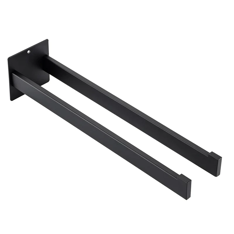 

1 PCS Towel Rail No Drilling Required Self-Adhesive Double Square Wall Mounted Stainless Steel For Bathroom And Kitchen 40Cm