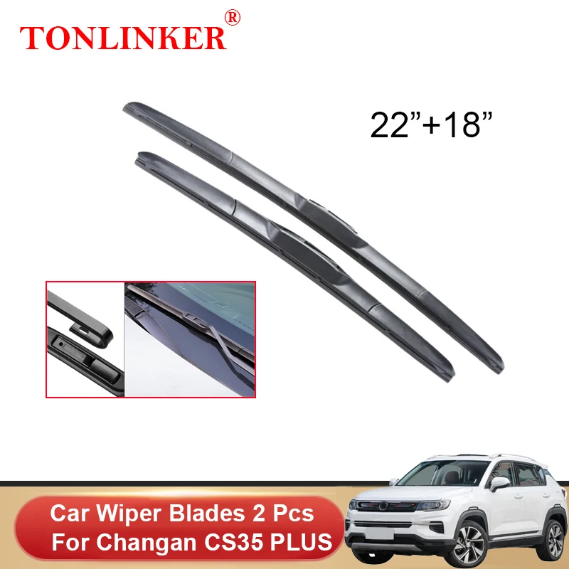 

TONLINKER Car Front Windscreen Wiper Blades For Changan CS35 PLUS 2019 2020 2021 2022 Car Accessories Wiper Blade Brushes Cutter