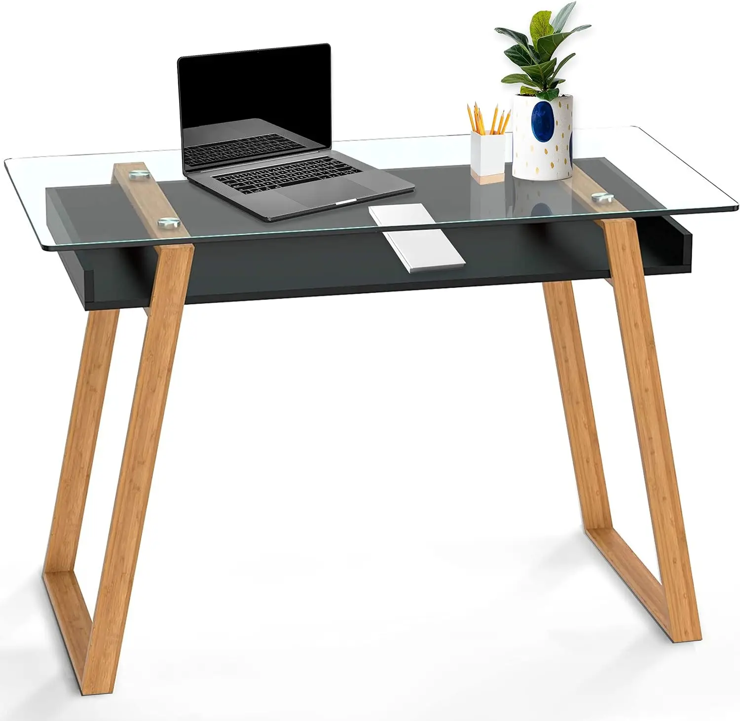 

bonVIVO Massimo Small Desk - 43 Inch, Modern Computer Desk for Small Spaces, Living Room, Office and Bedroom - Study Table