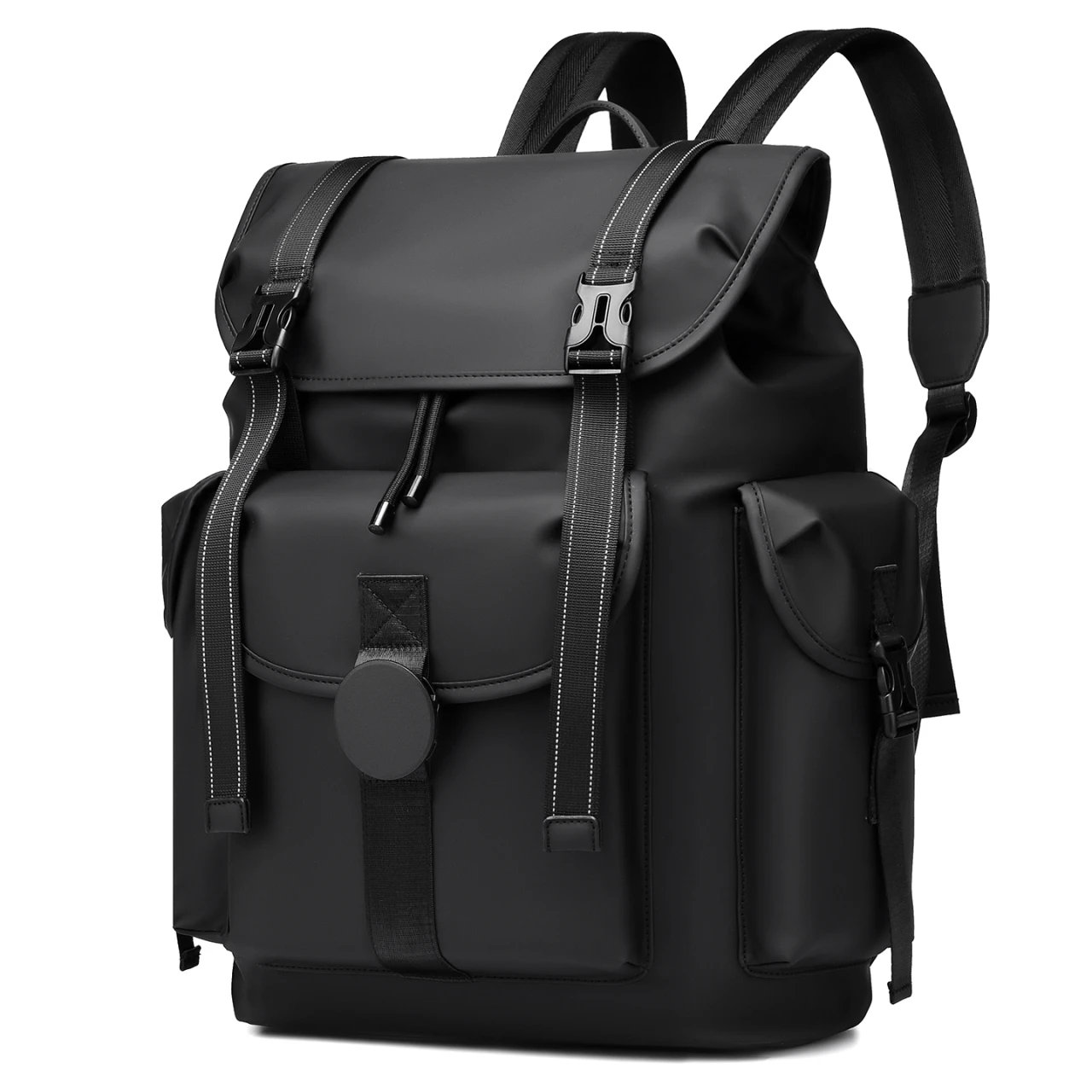 Zaino unisex dallo stile funzionale business casual per contesti aziendali e quotidiani, con struttura impermeabile, ideale per il trasporto del laptop durante il tragitto.