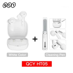 Advanced Wireless Noise-Canceling Earbuds with HD Sound and Clear Calls (White with CleanPen)