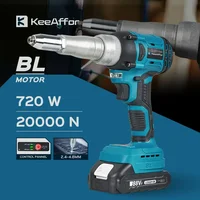 KEEAFFOR 720W 20000N Electric Rivet Gun Brushless Rivet Nut Gun Cordless Drill Insert Nail Gun Power Tool For Makita 18V Battery 1