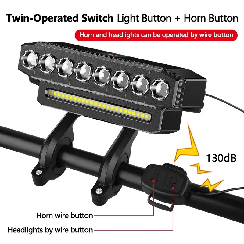 BOLEi Luci Bicicletta LED | Luci Bici Approvata Da StVZO | Luce Per Bicicletta Ricaricabile Via USB | Luci Per Bicicletta Impermeabili IPX5 | Chiamata Di Basso Consumo Della Batteria