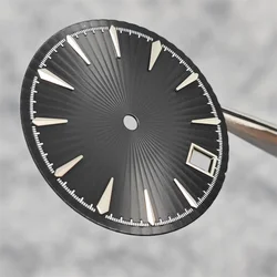Elegant Women's Steel Watch Case with Bubble Crystal (690Black Silver nail)