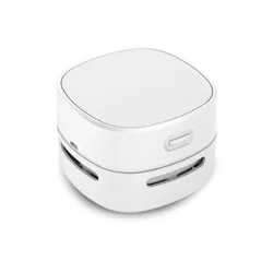 Compact Rechargeable Wireless Handheld Vacuum Cleaner with Integrated Desktop Cleaning Brush (White)
