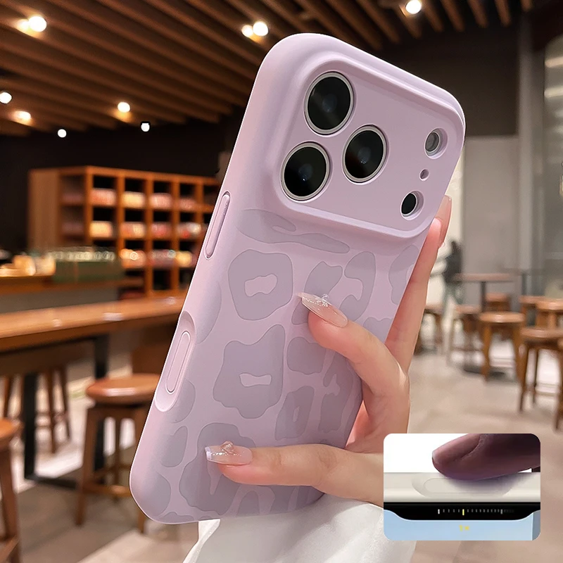 Flüssigsilikonhülle mit Leopardenmuster für iPhone 17, 16 Pro Max, Air, 14, 15 Plus, 11, 12 – Weiche, stoßfeste Hülle mit Kamera- und Bedienelementen_voghion.com