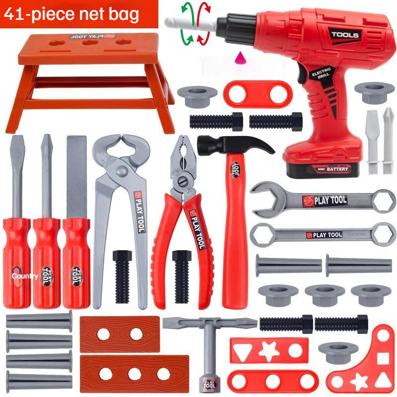 Kids Toolbox Kit Toys Simulation Repair Tools Toys Drill Plastic Game Learning Engineering Puzzle Gifts For Boy