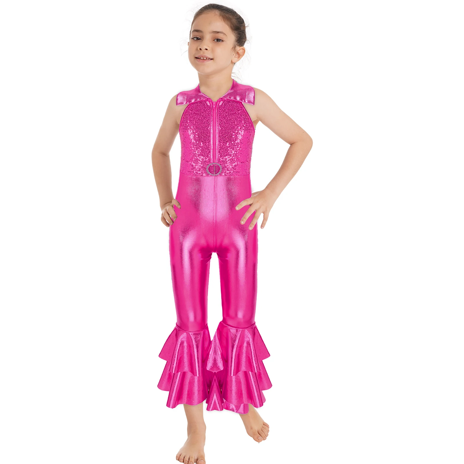 Bright Bronzing Children's Dance Pants High Elastic Breathable