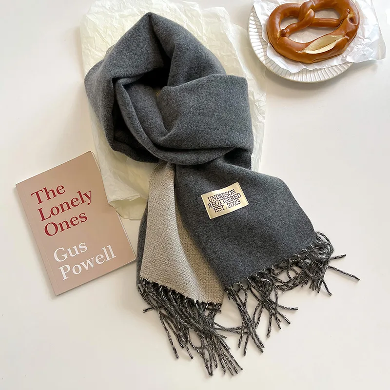 Koreanische mode Schals Einfarbig Schal Pashmina Fühlen Tücher Und Wraps Für Abendkleider Frauen Herbst Winter Decke Große – Detail 12