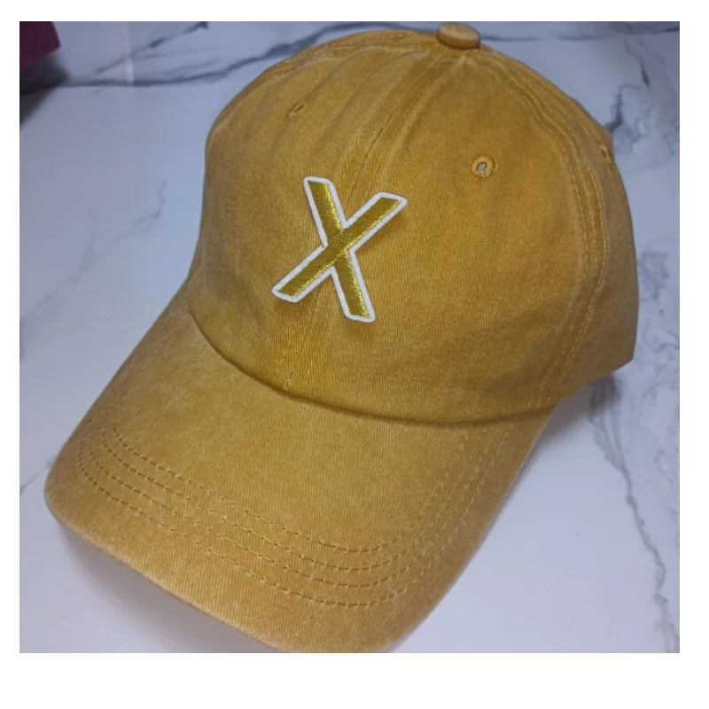 Letter Baseball Caps 1pcs Denim Embroidered Unisex Four Seasons Cotton Washed Cloth Durable Adjustable