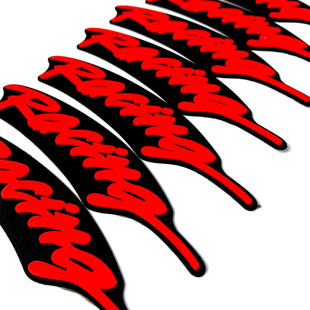 3D 자동차 바퀴 튜닝 도요타 혼다 마세라티 포르쉐 BMW 벤츠 아우디 폭스바겐 미쓰비시에 대한 영구 고무 결합 된 레터링 스티커