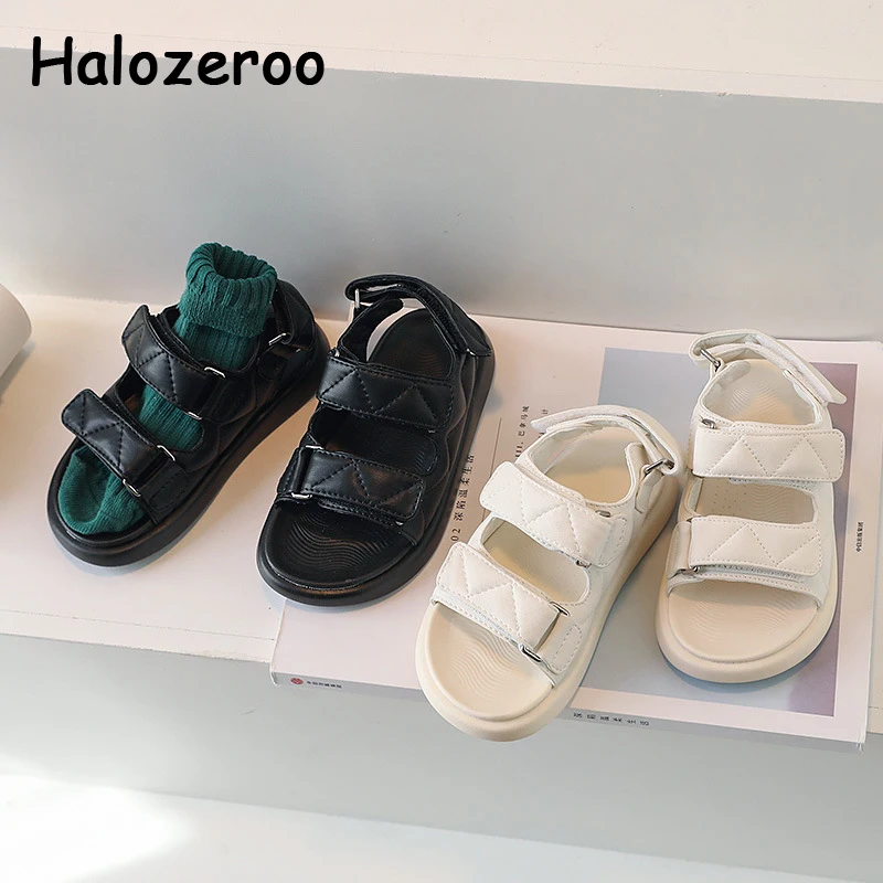 

Summer 2023 Kids Beach Sandals Baby Girls Brand Leather Shoes Toddler Sport Flats Boys Fashion Sandalias Children Soft Sandals