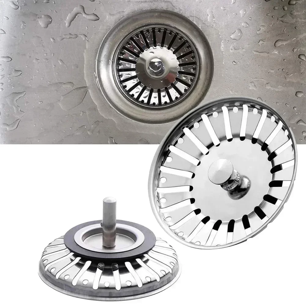 Kitchen Sink Strainer 1pc Stainless Steel 78mm 84mm