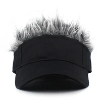 Casquette de Baseball synthétique courte pour hommes, perruque à pointes, faux cheveux, pare-soleil réglable, visière fantaisie, couvre-chef Hip-Hop 3