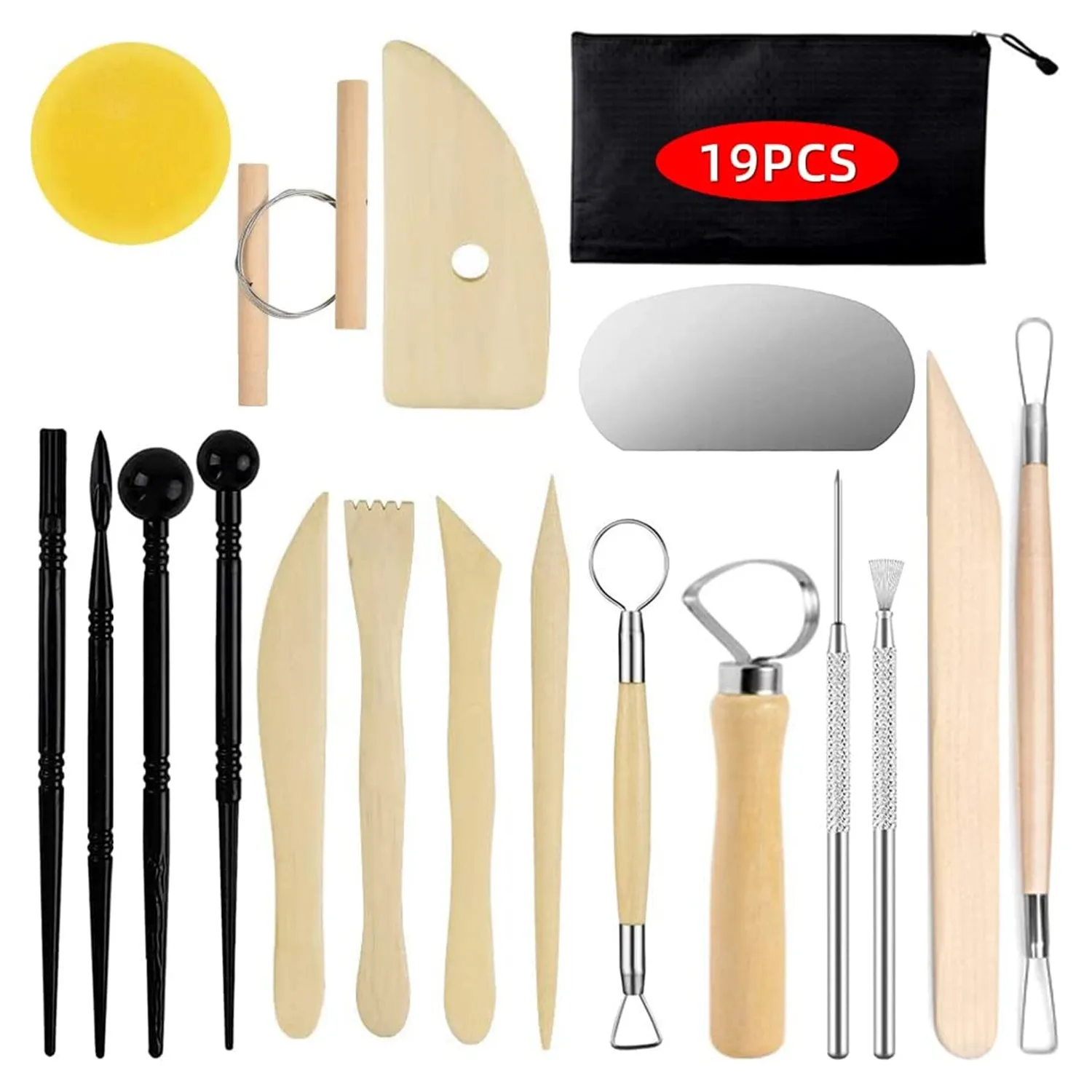 Clay Sculpting Tools Kit Sculpt Pottery Tool Starter Set Wooden Essential  Modeling Clay Sculpting Tools Kits(23PCS)