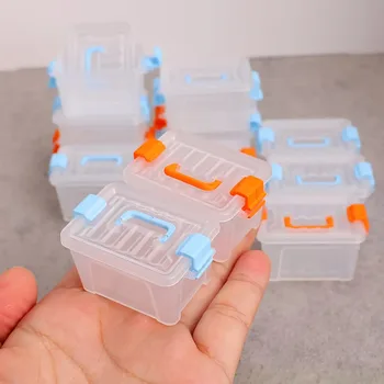 [Stile mini valigia] Scatole portaoggetti mini valigia |   Custodie trasparenti per piccoli oggetti, accessori fai da te per scene in miniatura
