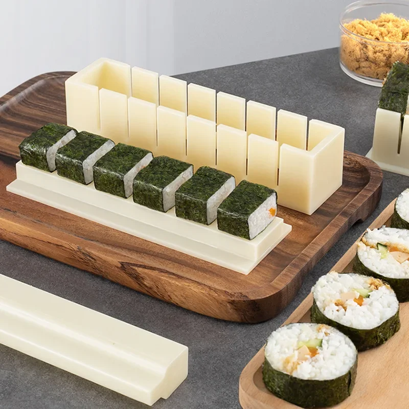 3-piece Sushi Mold Set Tool Seaweed and Seaweed Rice Cake Mold Rice Vegetable Roll Rolls Sushi Making Mould Bento Accessories sushi mold,sushi maker,sushi rolling tool,sushi tools
