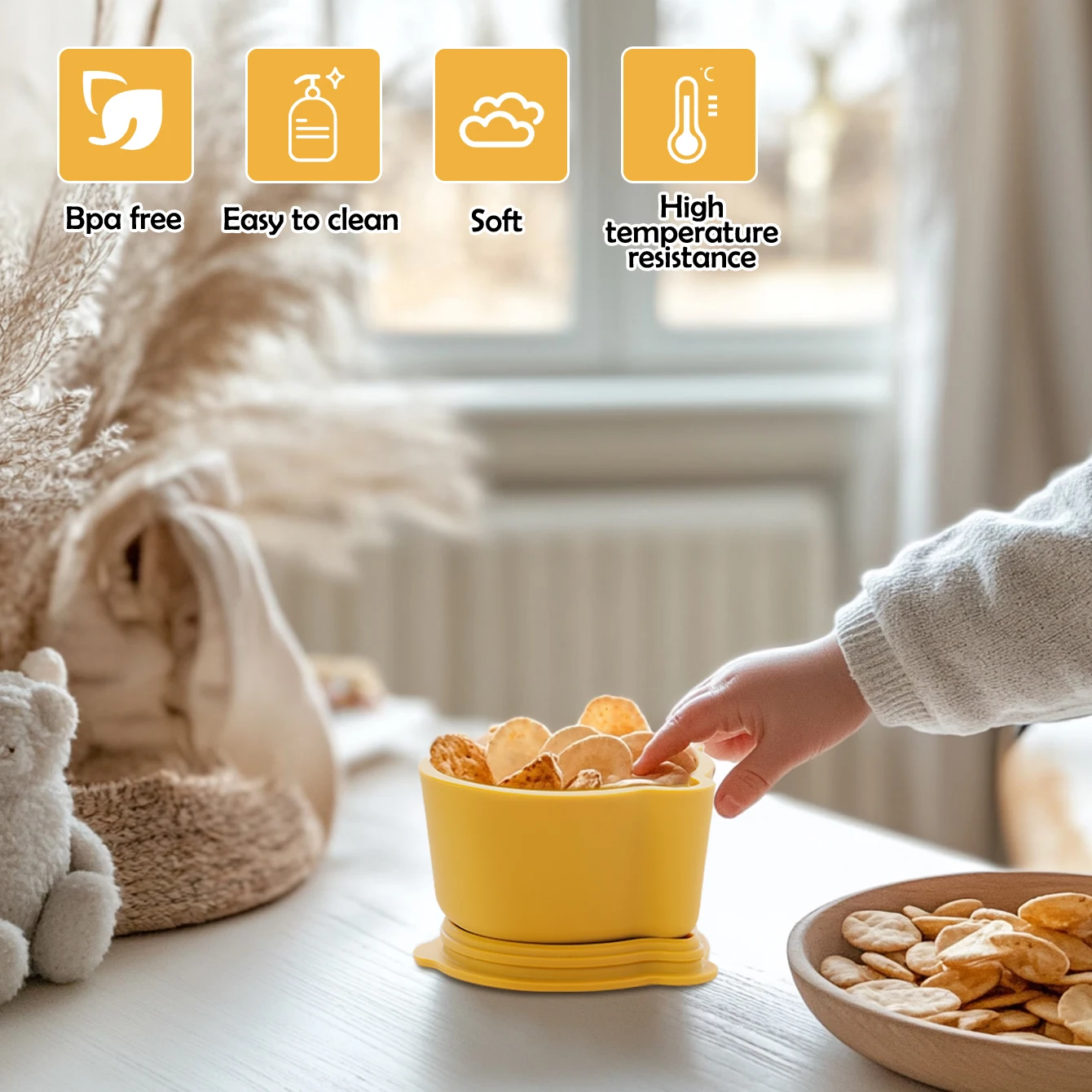 Baby food storage containers portable food storage box 1PCS Baby Cartoon Silicone Feeding Snack Cup Toddle Portable Food Storage Box Portable Snacks Container Children's Tableware