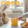 1PCS Baby Cartoon Silicone Feeding Snack Cup Toddle Portable Food Storage Box Portable Snacks Container Children's Tableware 5