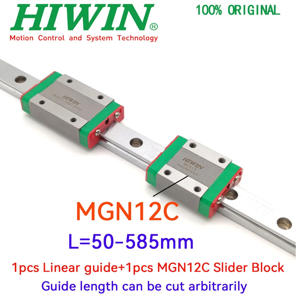 HIWIN Original genuine MGN12 MGN12C Miniature Linear Guide Rail L=50 ...