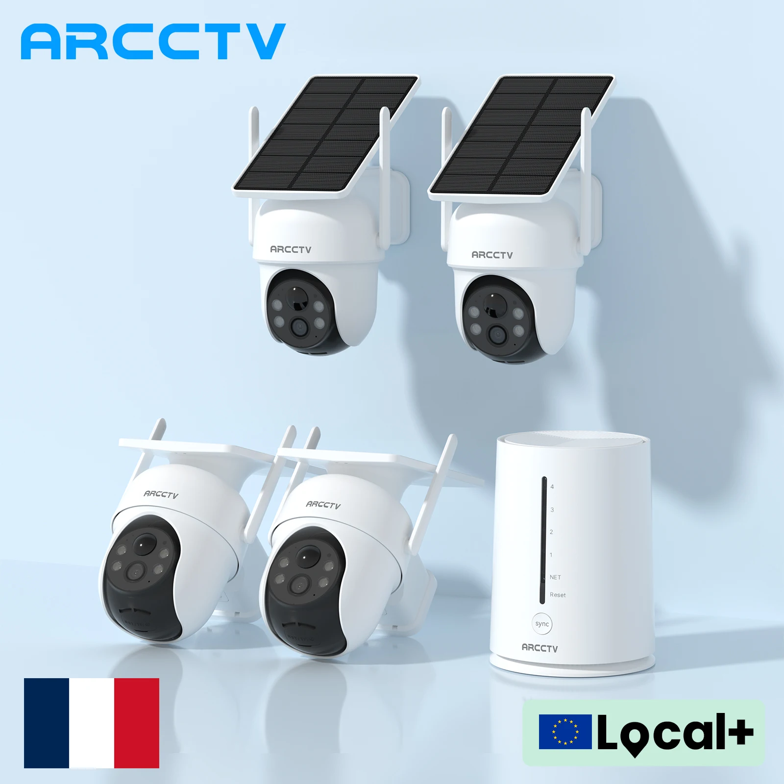 Zestaw kamery solarnego monitoringu ARCCTV 2K Wifi z EU za $139.91 / ~521zł