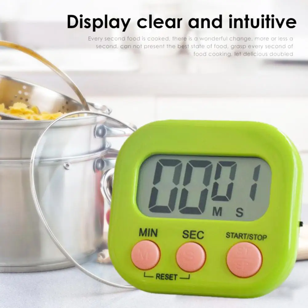 LCD Digital Kitchen Timer Magnetic Countdown Up Clear Loud Alarm for Cooking  Sports Home Kitchen Reminder Accessories with Stand - AliExpress