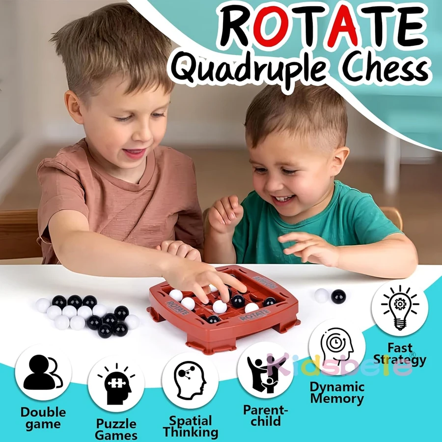 Track Logic Chess Fun Game Table Top Orbital Logic Chess Game Family-Child Intelligence 2 Player Strategy Board Games