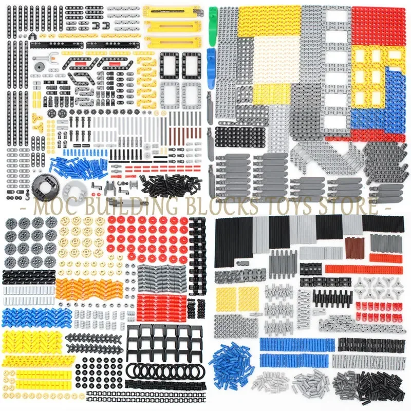 High-Tech Building Blocks Mattoni Parti Tecniche Pin Beam Liftarm Axle Connector Panel Gear Car Motorcycle Technology Set Toys