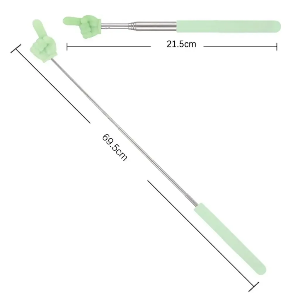 Stainless Steel Teaching Pointer Telescopic Rod Finger Design Teaching Stick Finger Reading Sticks School Office Supplies teaching pointer
