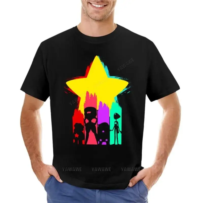 

Черная Мужская футболка Steven Star, корейская модная футболка с графическим рисунком, мужские футболки с графическим рисунком, хлопковые мужские футболки