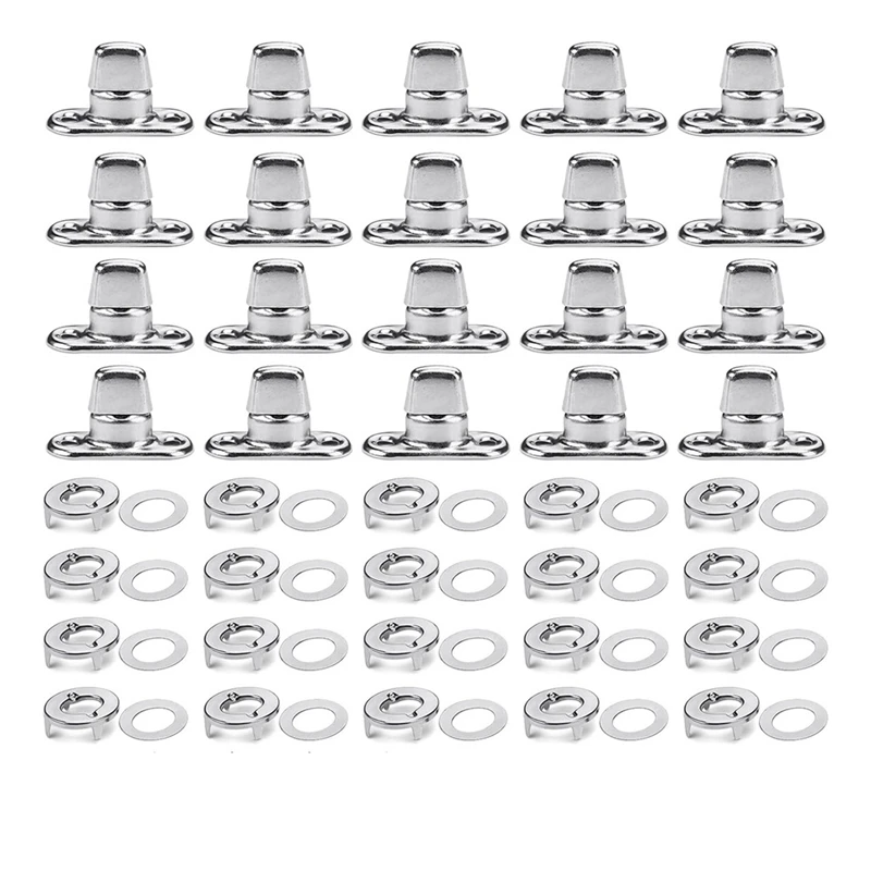 20 Sets Drehverschlüsse in Marinequalität oder Leinwandverschluss, Drehknöpfe, Öse und Ohrstecker – Detail 6