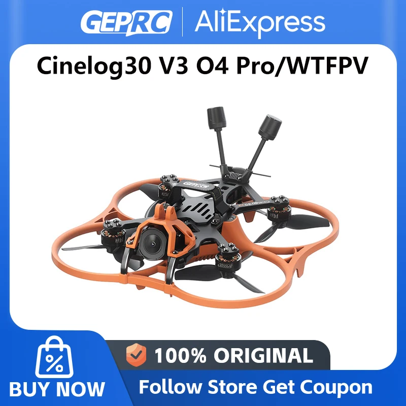 GEPRC Cinelog30 V3 FPV Quadcopter O4 Air Unit PRO /WTFPV TAKER F722 45A 32Bit AIO SPEEDX2 1404 3850KV LED BEC RC Freestyle Drone