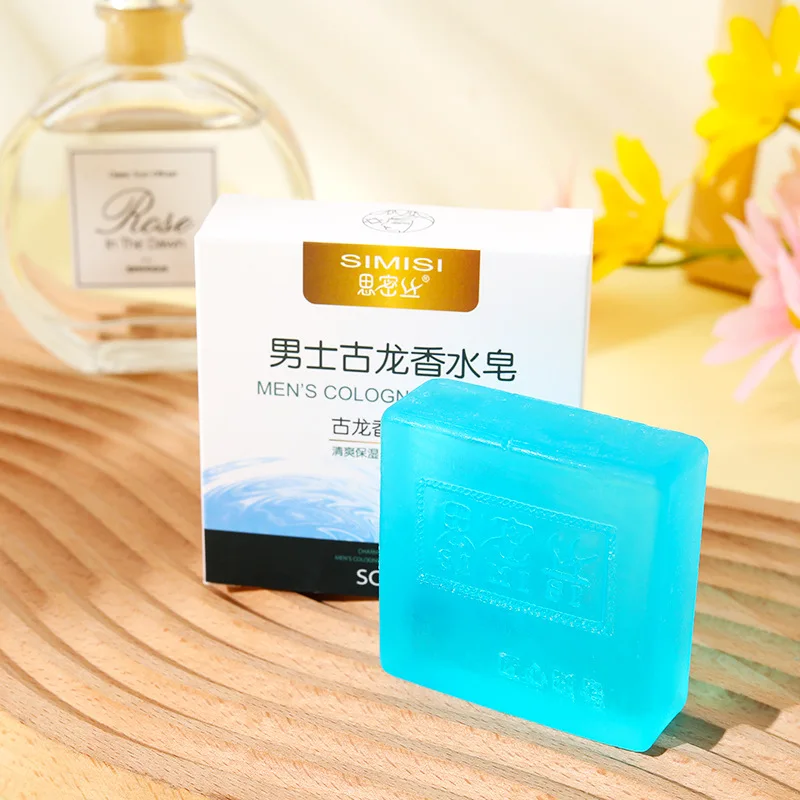 Cologne Soap Natural Silk Perfumed Foam Wash Bath Essential Oil Control Remove Mites Blackheads Pimple Acne 60g