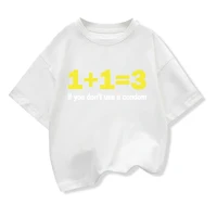 T-shirt en coton pour enfants avec imprimé numérique amusant, style décontracté et tendance, col rond, haut pour garçons 4