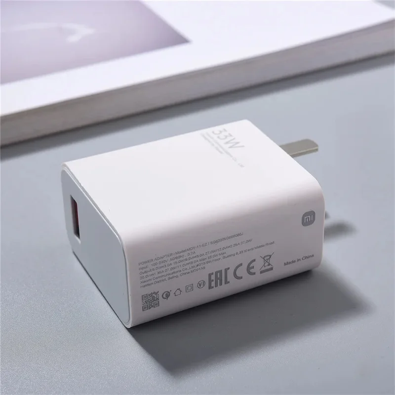 Xiaomi 33W EU US Turbo Super Charge Adapter For Redmi K40 k50 K30