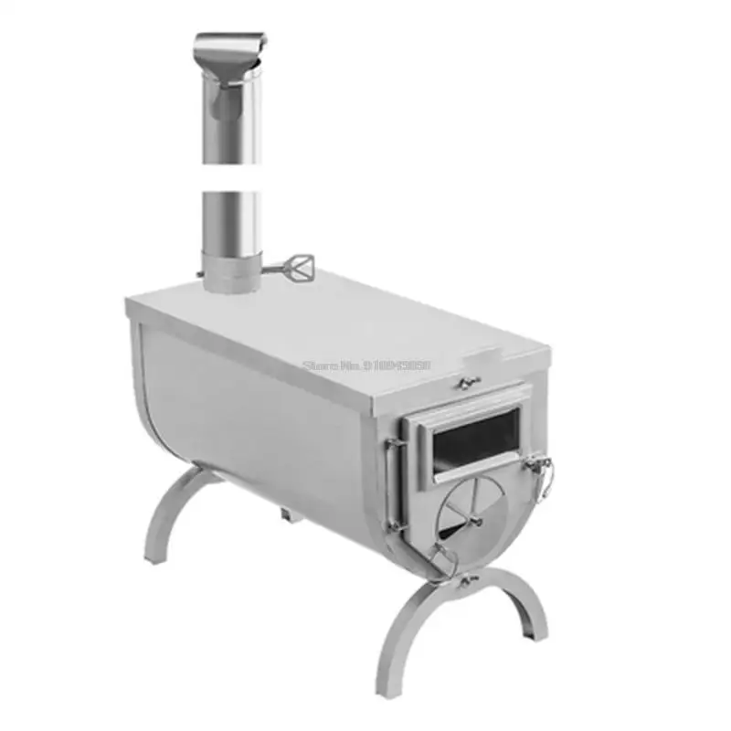 Titanium Folding Tent Stove – Charcoal & Firewood Outdoor Heating Furnace 5