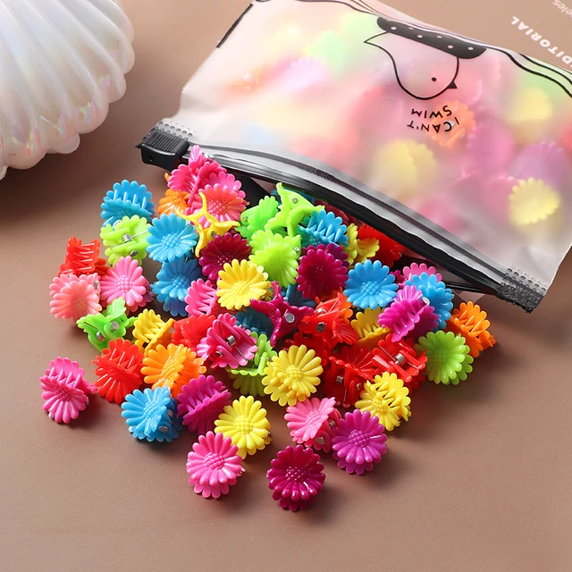40Pcs Girls Colorful Hair Clips Flower Star Mickey Cute Small Hair Claws Kids Sweet Hairpins Cartoons Fashion Hair Accessories style-37