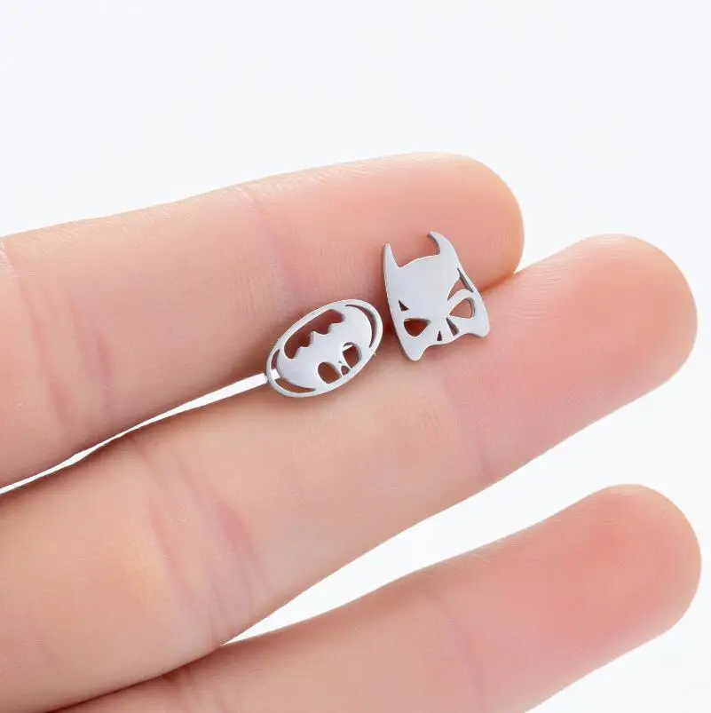 Halloween Pet Zubehör Stud Ohrringe Für Frauen Edelstahl Niedliche Fledermaus Geister Kürbis Party Geschenk Asymmetrische Lustige Ohrring – Detail 18