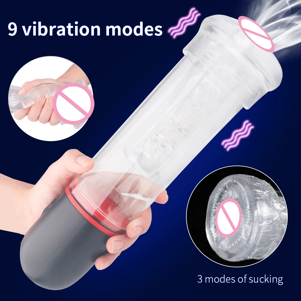 Indtil udarbejde For pokker Male Automatic Masturbator Penis Sucking Vacuum Pump Penis Extender To  Increase Erection Blowjob Machine Adult Sex Toys For Men - Masturbation Cup  - AliExpress