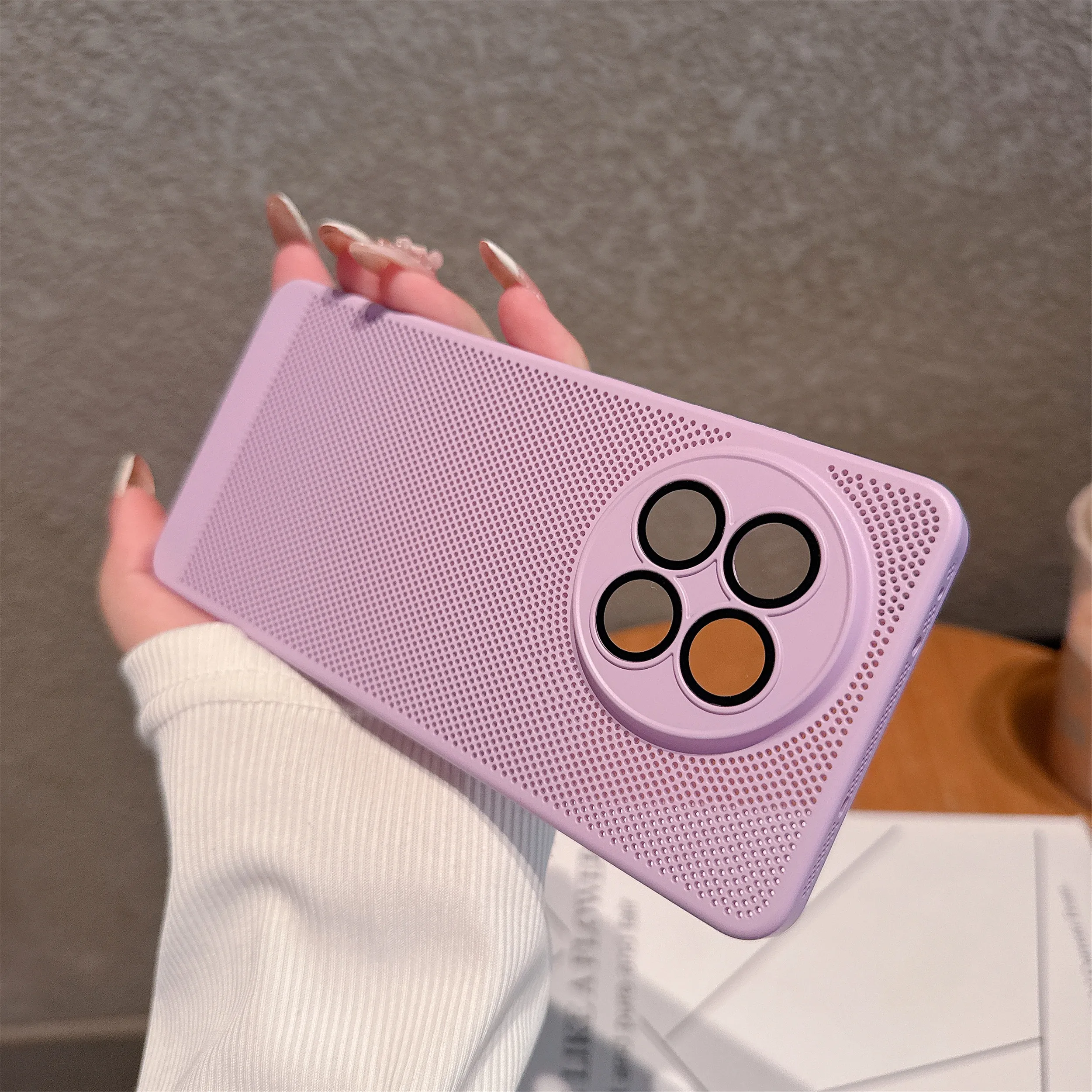 Breathable Honeycomb Mesh Shockproof Case with Glass Lens Protection