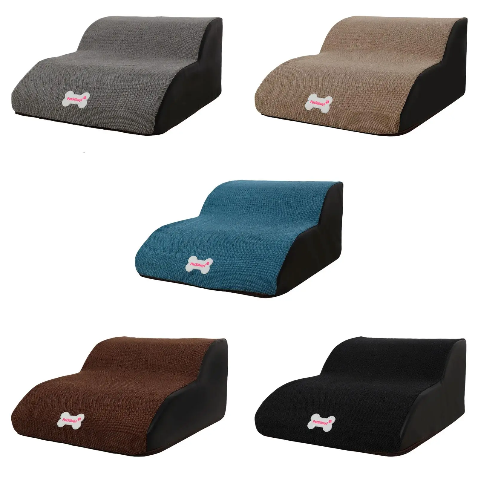 Dog Stairs for High Bed with Washable Cover Soft Lightweight Pet Ramp Non Slip