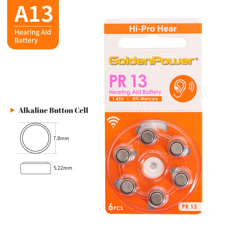 A10/LR44 Hearing Aid Batteries /A13/A312/A675/LR754 Hearing Aids Accessories PR10/PR13/PR312/PR675 Battery 4