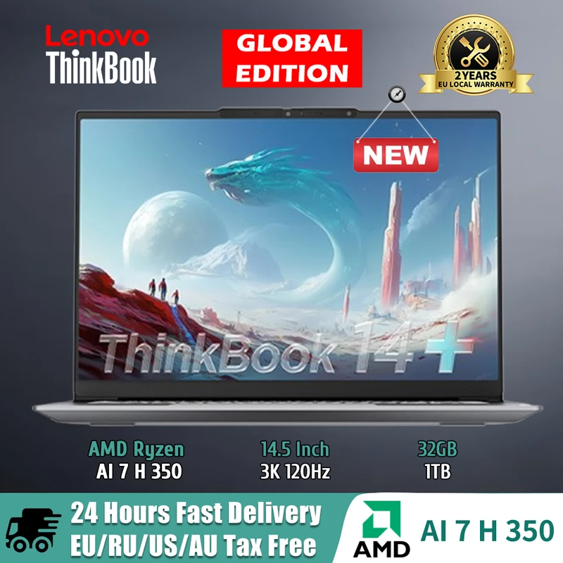 美品 ThinkBook14+ Ryzen7 7735H 32GB 90Hz Lenovo ThinkBook 14+ Ryzen AI 7 H 350/AI 9 365/R7 8845H 860M/880M