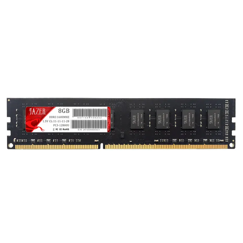 JAZER Memoria Rams DDR3 1600MHz New Dimm Desktop Memory Compatible AMD And Intel