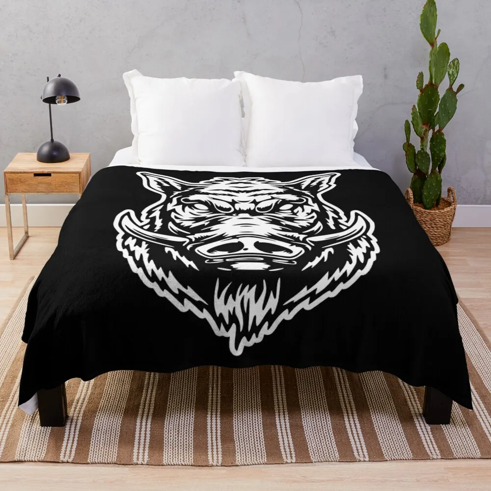 

Wild Boar Throw Blanket Blankets Sofas Of Decoration Blanket Sofa decorative blanket For Sofa halloween blanket