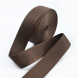 Versatile Nylon Webbing Strap - Decorative Braid for DIY Sewing & Crafting (Coffee)