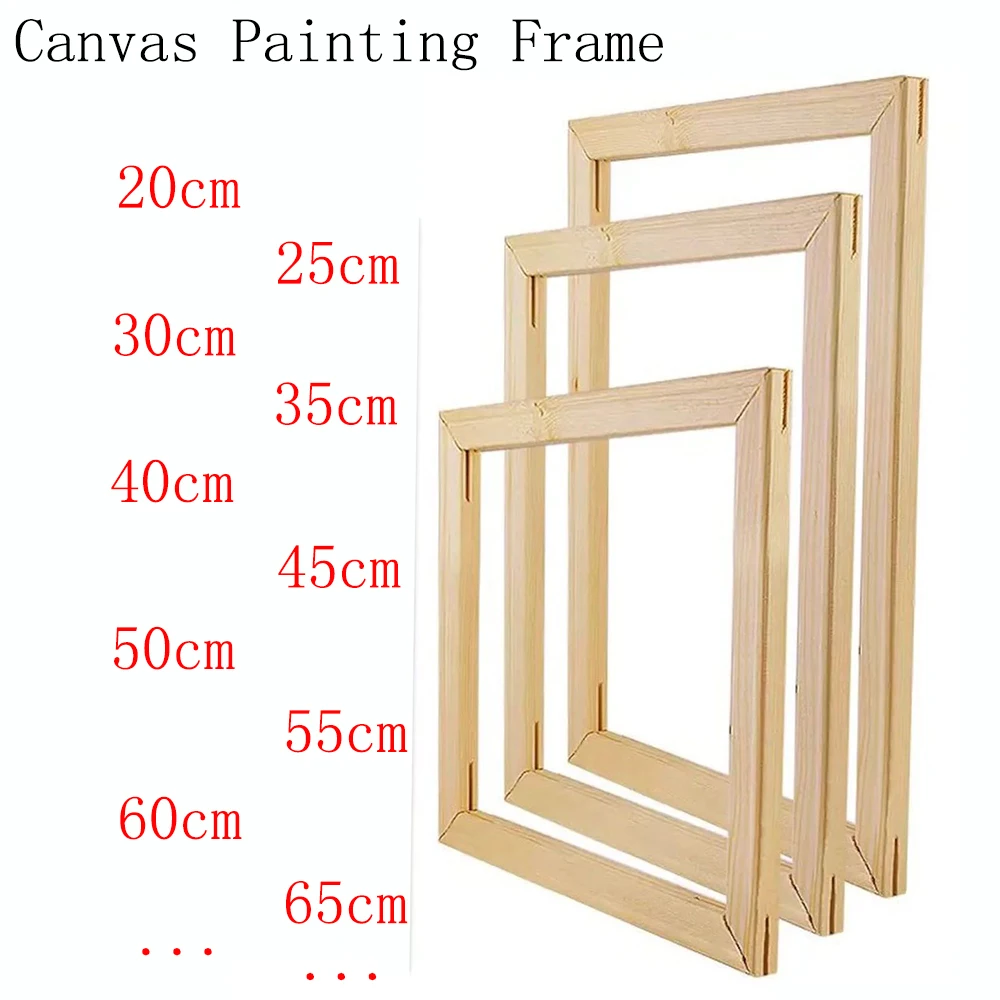 Wood Canvas Frame 2pcs 20-60cm DIY Painting By Numbers